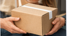 Package delivery representing medication shipment